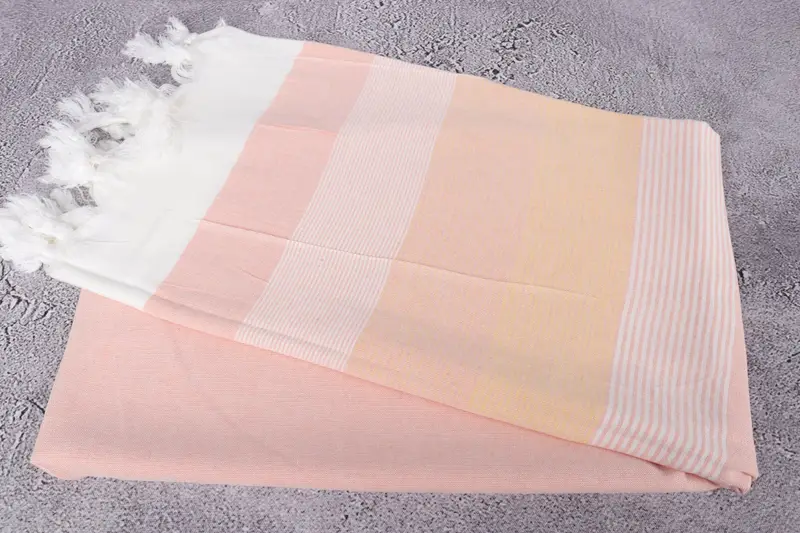 Bachelorette Favor, Handmade Turkish Towel, 68x40 Cotton Striped Towel, Housewarming Gift, Organic towel, Beach towel, Customized Turkish Towel - 6