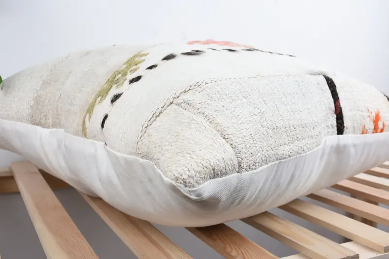 Muted Pillow Cover, Ethnical Kilim Rug Pillow, Pillow for Sofa, Turkish Rugs Cushion Case, Pillow, 24x24 White Pillow Sham, Gift Pillow - 6