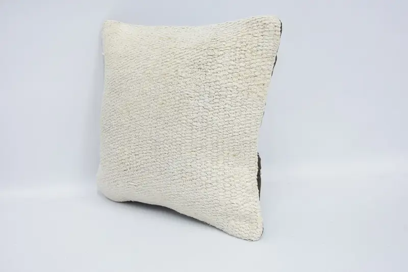 Ethnical Kilim Rug Pillow, Customized Pillow Case, 12x12 White Pillow Sham, Handmade Kilim Cushion, Chair Cushion Case, Pillow, Turkish Pillow - 4