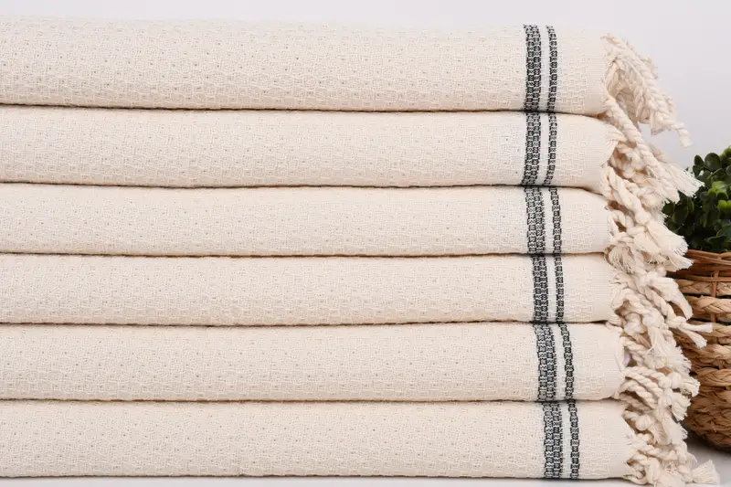 Handgefertigte Geschenk, 38x18 Baumwollstreifenhandtuch, türkisches Geschirrtuch, türkisches Handtuch, personalisiertes Brautjungferngeschenk, Personalisiertes Küchentuch - 2