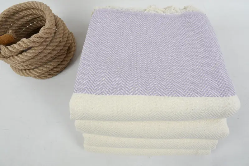 Turkish towel, Bridesmaid Gift, Turkish beach towel with fringe, 70x40 Cotton Herringbone Towel, Organic Beach Towel, Bridal Gifts, Sand-free towel - 4