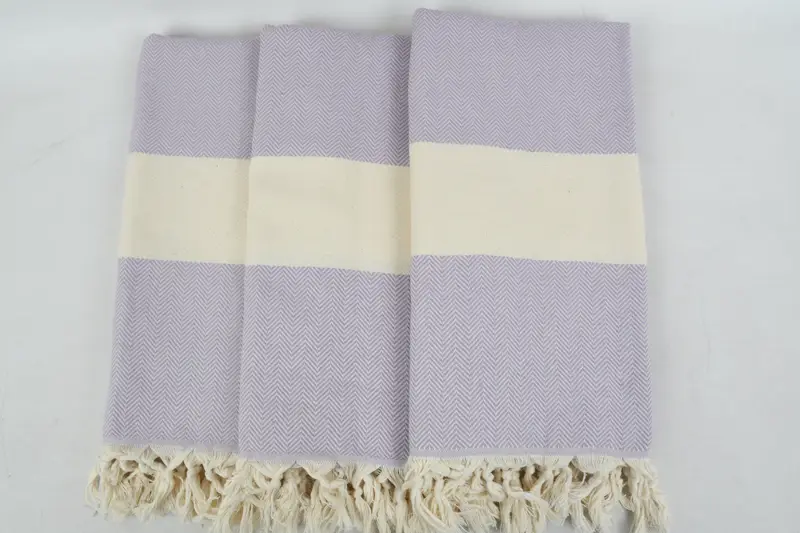 Turkish towel, Bridesmaid Gift, Turkish beach towel with fringe, 70x40 Cotton Herringbone Towel, Organic Beach Towel, Bridal Gifts, Sand-free towel - 3