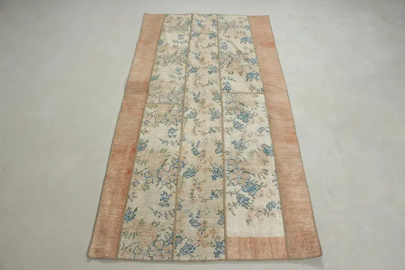 Orange & Blue Check Rug, Vibrant 3x5 ft Decor