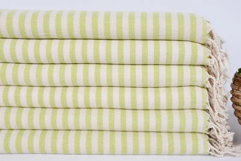 Wedding Gift For Bride, Monogram Kitchen Towel, Summer Towel, Turkish Hand Towel, Embroidery Towel, 40x24 Cotton Striped Towel, Custom Hand Towel - 3