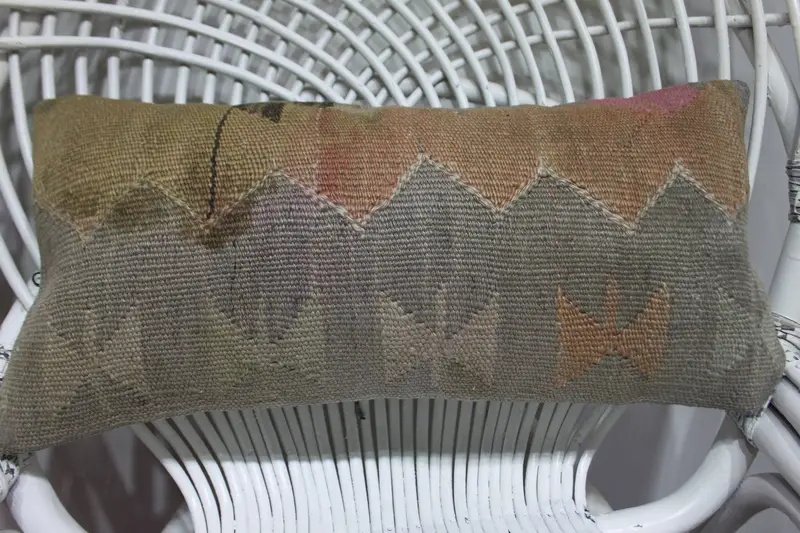 Handgefertigtes braunes Haustierportrait-Wurfkissen, 10 x 20 Vintage-Rechteckkissen