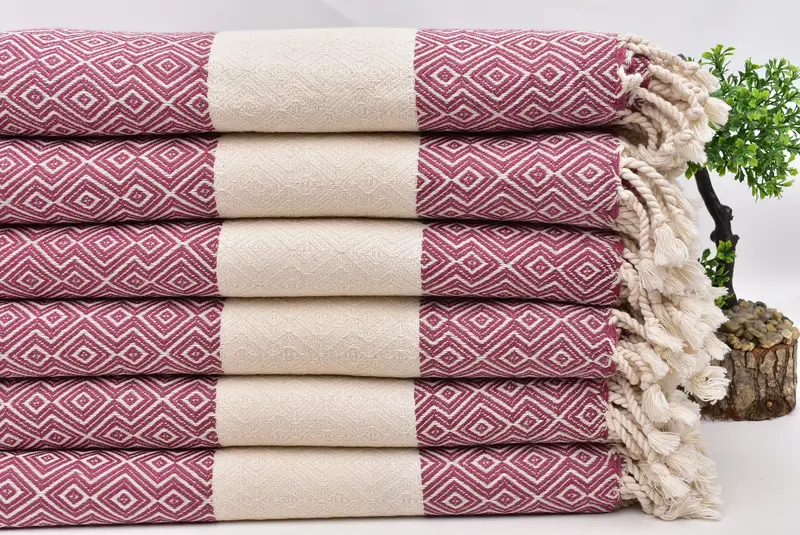 Grandma Gift, Hammam towel, Turkish bath towel, Lightweight towel, Beach Theme Wedding Gift, 68x38 Cotton Diamond Towel, Beach Towel Monogram - 3