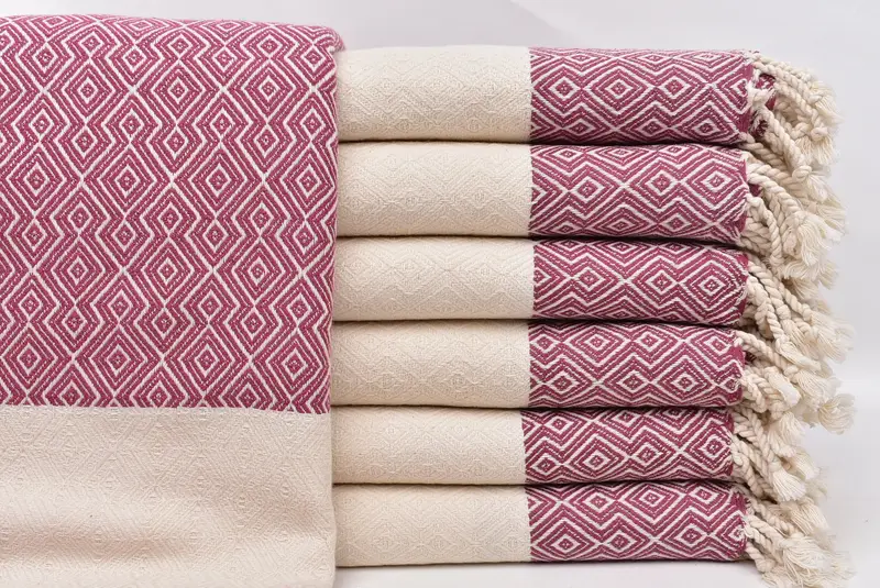 Grandma Gift, Hammam towel, Turkish bath towel, Lightweight towel, Beach Theme Wedding Gift, 68x38 Cotton Diamond Towel, Beach Towel Monogram - 1