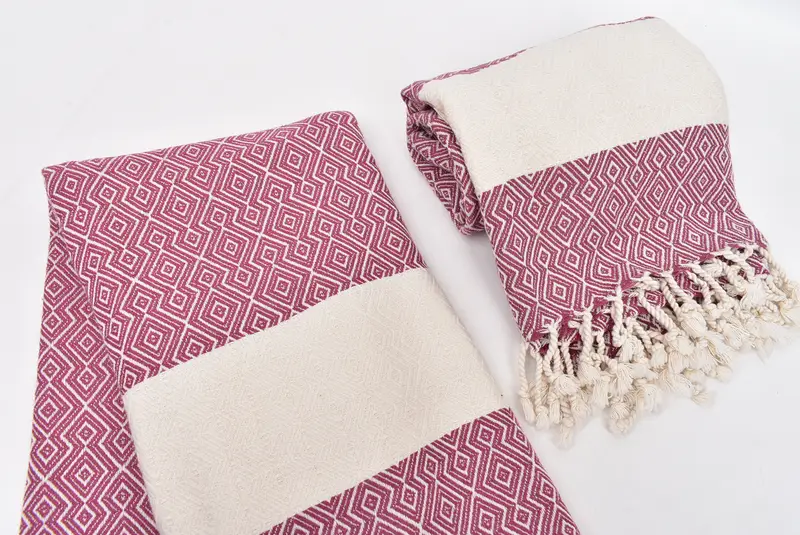 Grandma Gift, Hammam towel, Turkish bath towel, Lightweight towel, Beach Theme Wedding Gift, 68x38 Cotton Diamond Towel, Beach Towel Monogram - 7