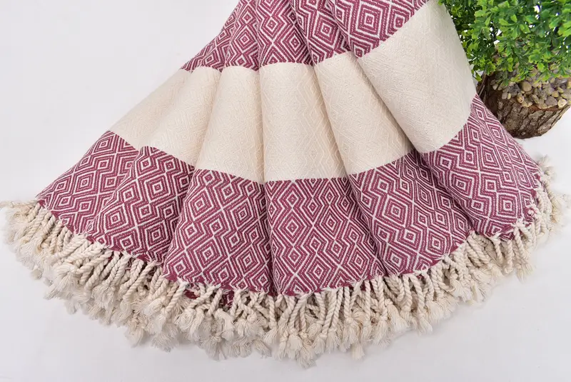 Grandma Gift, Hammam towel, Turkish bath towel, Lightweight towel, Beach Theme Wedding Gift, 68x38 Cotton Diamond Towel, Beach Towel Monogram - 4