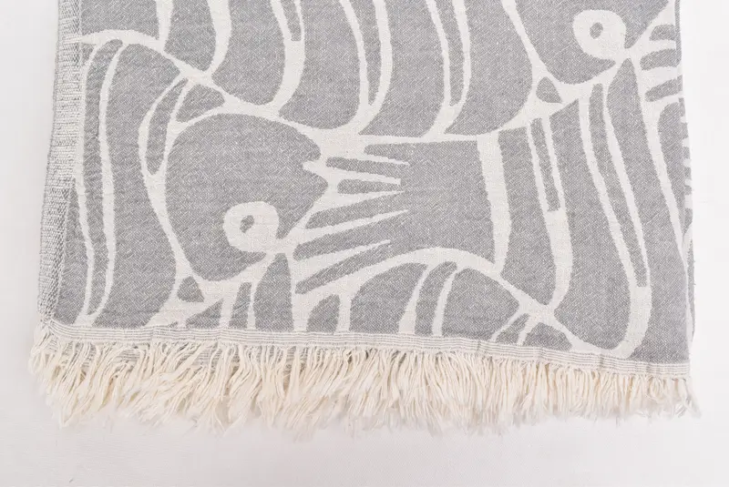 Tablecloth, Turkish Towel Beach Blanket, Bridesmaid Gifts, Christmas Gift Blanket, 70x60 Cotton Fish Design Towel, Bridal Shower Gift - 4