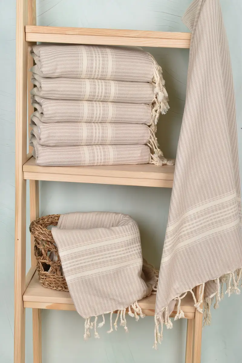Wedding Gifts Towel, Bachelorette Party Gift, Turkish towel bulk order for wedding gifts, Bridesmaid Gift, Memorial Gift, 68x38 Cotton Striped Towel - 3