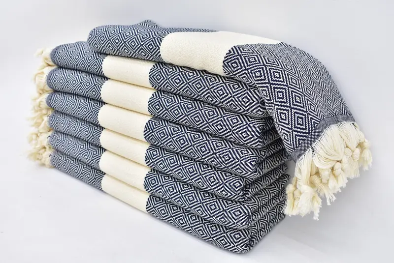 70x40 Cotton Diamond Towel, Thin and lightweight Turkish peshtemal, Bathroom Towel, Bachelorette Party Gifts, Custom Gift, Organic towel, Spa Towel - 2