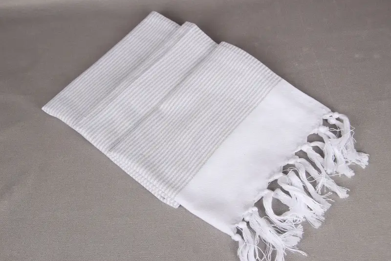 Monogram Kitchen Towel, Beach Wedding Favor, Personalized Hand Towel, Bridesmaid Favors, Organic Towel, 40x18 Cotton Striped Towel, Wedding Favors - 7