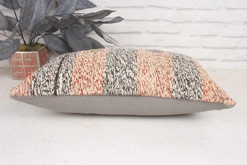 Vintage Kilim Throw Pillow, 12x20 White Pillow Cover, Boho Pillow Sham Cover, Pillow, Outdoor Bolster Pillow Sham, Vintage Kilim Pillow - 5
