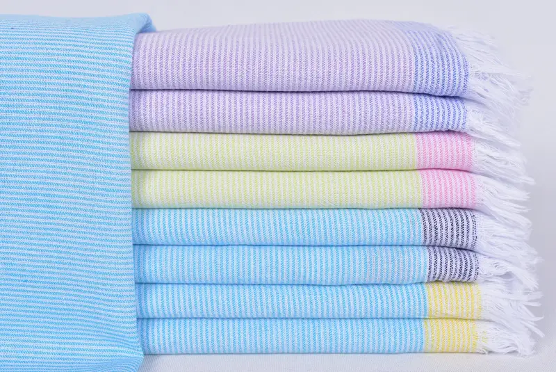 70x40 Cotton Striped Towel, Luxury towel, Organic Turkish towel, Wedding Gift For Bride, Gym Towel, Handwoven Turkish Towel, Bachelor Gifts - 1