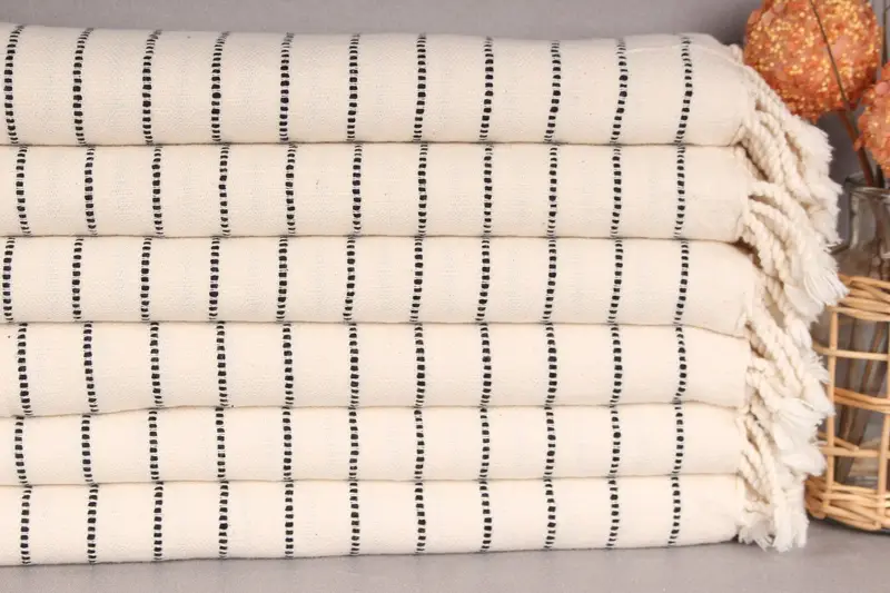 Bridal Shower Favors, Turkish Towel USA, Memorial Gift, Bachelorette Party Gifts Bridesmaids, Organic Beach Towel, 68x36 Cotton Striped Towel - 2