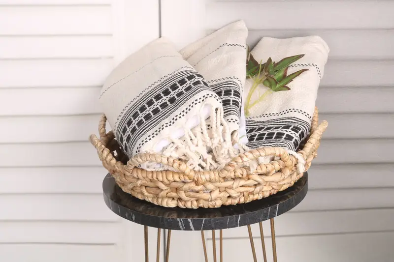 Monogram Türk Banyo Havlusu, 40x20 Keten Çizgili Havlu, Mutfak Havlu, Kişiselleştirilmiş Hediye, Ev İçin Hediye, Düğün Hediyesi, Erkek Arkadaş Noel Hediyesi - 5