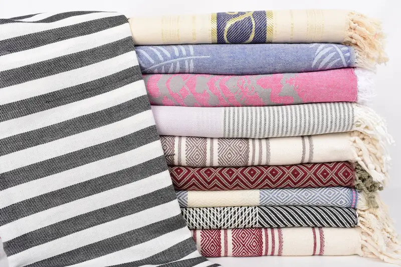 Turkish Towel Bulk, Sand-free towel, 70x40 Cotton Set of 10 Towel, Bridesmaid Gifts Personalized, Custom Wedding Gifts, Bridal Shower Gift - 1