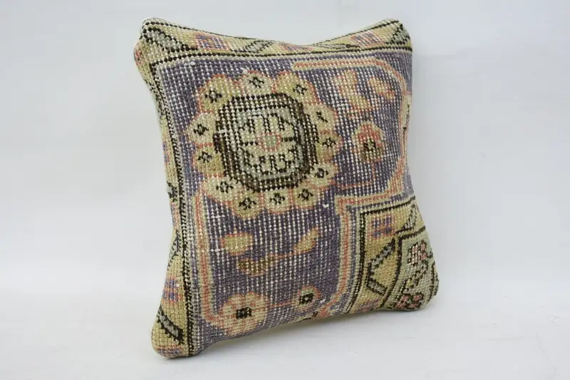 Interior Designer Pillow, Antique Pillows, 12x12 Beige Cushion Cover, Vintage Kilim Pillow, Pillow Cover, Accent Throw Cushion Cover - 2