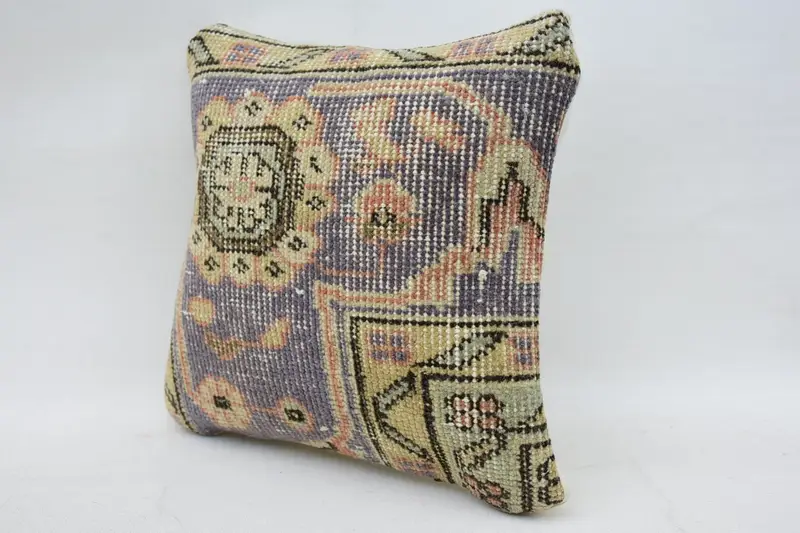 Interior Designer Pillow, Antique Pillows, 12x12 Beige Cushion Cover, Vintage Kilim Pillow, Pillow Cover, Accent Throw Cushion Cover - 3