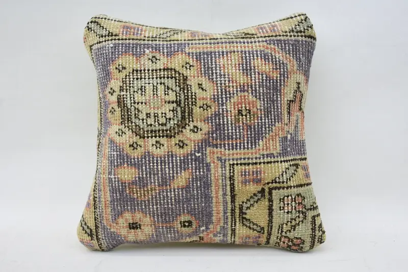 Interior Designer Pillow, Antique Pillows, 12x12 Beige Cushion Cover, Vintage Kilim Pillow, Pillow Cover, Accent Throw Cushion Cover - 5