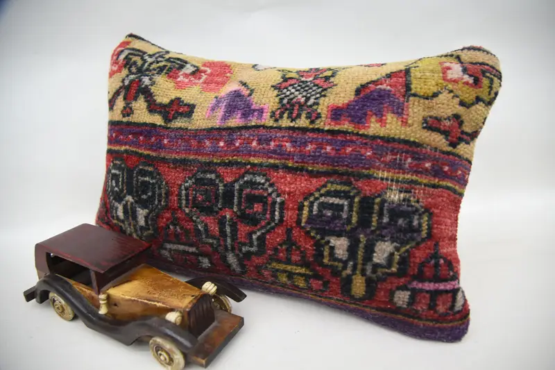 Interior Designer Pillow, Pillow Sham, Pillow for Couch, Christmas Pillow, 12x20 Red Pillow Sham, Kilim Pillow, Bench Cushion Case - 3