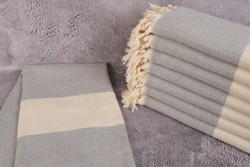Personalized Wedding Gift, Personalized Bridesmaid Gift, Monogram Turkish Towel, Spa Gift Towel, Spa Gift, 70x40 Cotton Herringbone Towel, Gym Towel - 2