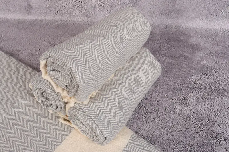 Personalized Wedding Gift, Personalized Bridesmaid Gift, Monogram Turkish Towel, Spa Gift Towel, Spa Gift, 70x40 Cotton Herringbone Towel, Gym Towel - 7