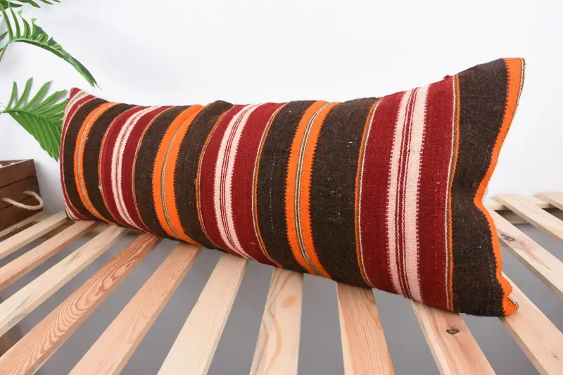 12x36 Red Cushion Cover, Throw Kilim Pillow, Kilim Pillow, Gift Pillow, Pillow Case, Turkish Rugs Cushion Cover - 5