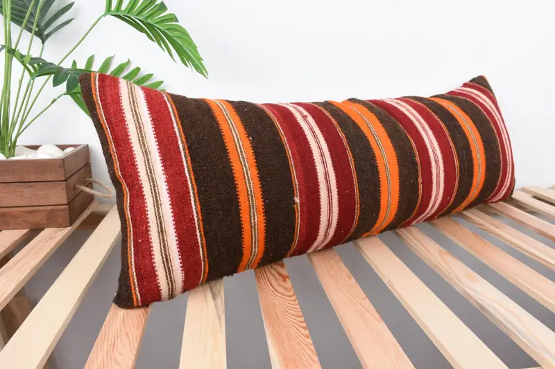 12x36 Red Cushion Cover, Throw Kilim Pillow, Kilim Pillow, Gift Pillow, Pillow Case, Turkish Rugs Cushion Cover - 4