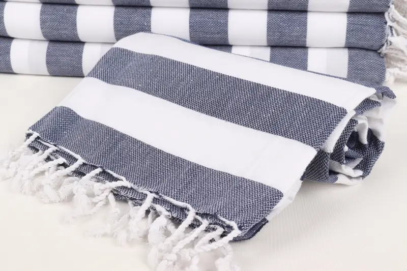 70x40 Cotton Striped Towel, Monogram Turkish Towel, Beach Towel Gift, Gym Towel, Anniversary Gift For Her, Turkish beach towel, Organic Beach Towel - 4