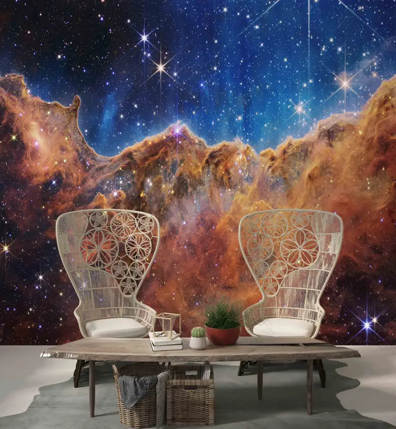 Space Wall Decals, Landscape Wall Painting, James Webb Space Telescope First Image Wall Decor, NASA Deep Field Wall Art, Paper Crafts, - 4