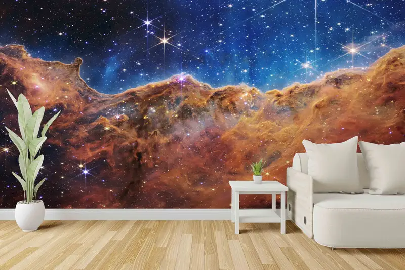 Space Wall Decals, Landscape Wall Painting, James Webb Space Telescope First Image Wall Decor, NASA Deep Field Wall Art, Paper Crafts, - 10