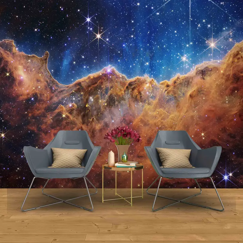 Space Wall Decals, Landscape Wall Painting, James Webb Space Telescope First Image Wall Decor, NASA Deep Field Wall Art, Paper Crafts, - 6