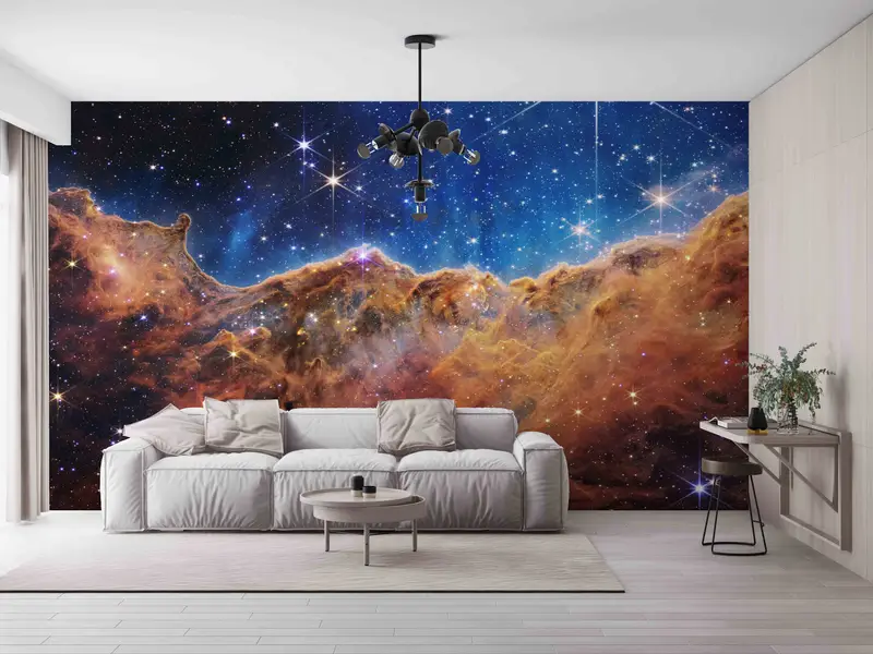 Space Wall Decals, Landscape Wall Painting, James Webb Space Telescope First Image Wall Decor, NASA Deep Field Wall Art, Paper Crafts, - 3