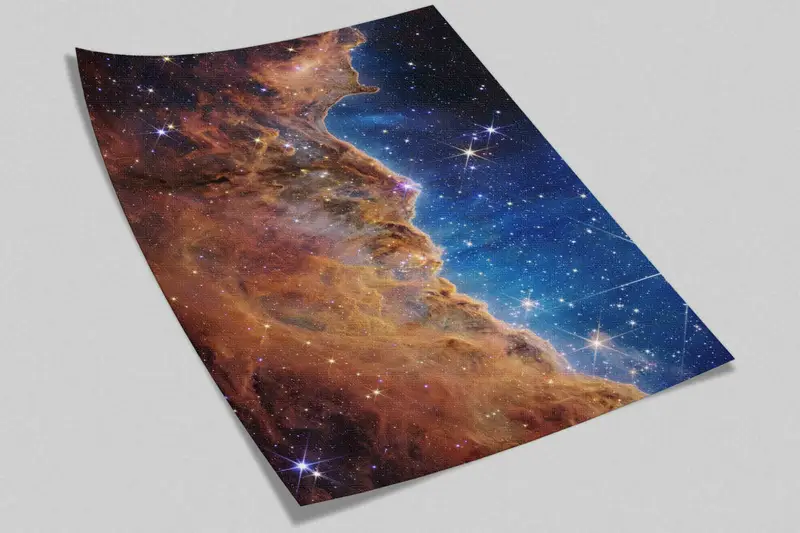 Space Wall Decals, Landscape Wall Painting, James Webb Space Telescope First Image Wall Decor, NASA Deep Field Wall Art, Paper Crafts, - 7