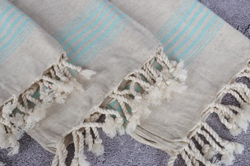 Home Decor Gifts, Small Bath Towels, Personalized Gift, Engagement Gift, Personalized Kitchen Towel, Gift For Him, 36x18 Linen Striped Towel - 5