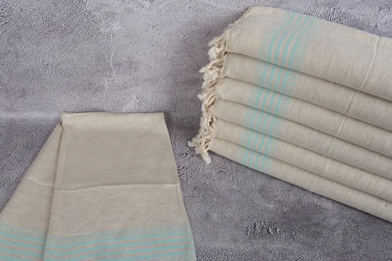 Home Decor Gifts, Small Bath Towels, Personalized Gift, Engagement Gift, Personalized Kitchen Towel, Gift For Him, 36x18 Linen Striped Towel - 2