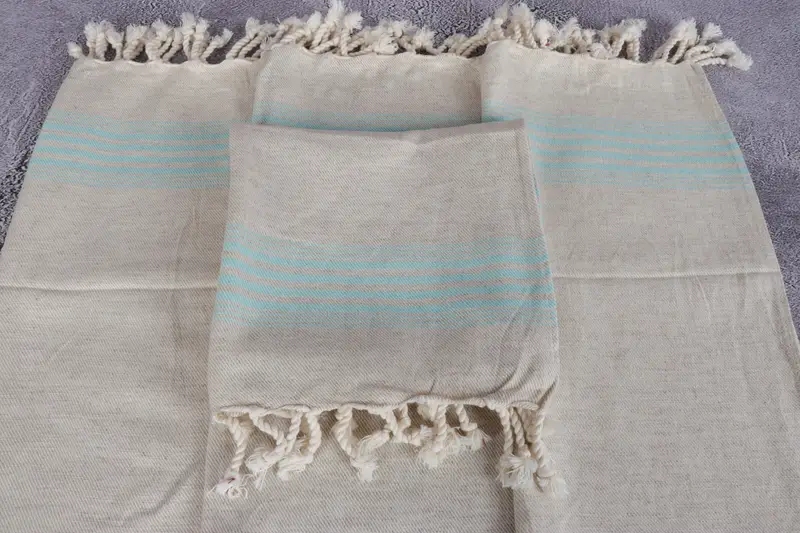 Home Decor Gifts, Small Bath Towels, Personalized Gift, Engagement Gift, Personalized Kitchen Towel, Gift For Him, 36x18 Linen Striped Towel - 4