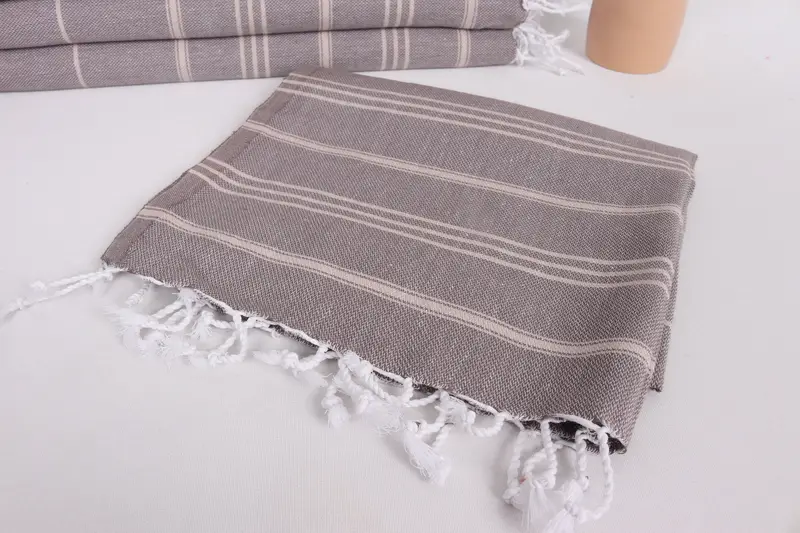Nedime hediyeleri, özel çay havlu, onun için hediye, plaj düğün lehine, monogram el havlu, seyahat havlusu, 40x24 pamuklu çizgili havlu, düğün iyilikleri - 5