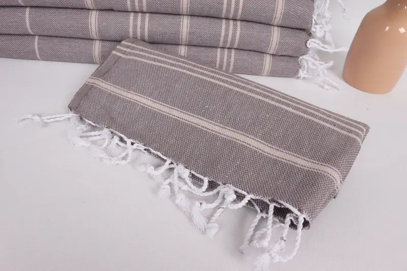 Nedime hediyeleri, özel çay havlu, onun için hediye, plaj düğün lehine, monogram el havlu, seyahat havlusu, 40x24 pamuklu çizgili havlu, düğün iyilikleri - 4