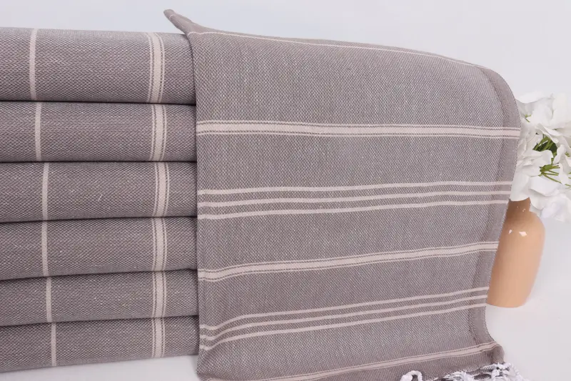 Nedime hediyeleri, özel çay havlu, onun için hediye, plaj düğün lehine, monogram el havlu, seyahat havlusu, 40x24 pamuklu çizgili havlu, düğün iyilikleri - 2