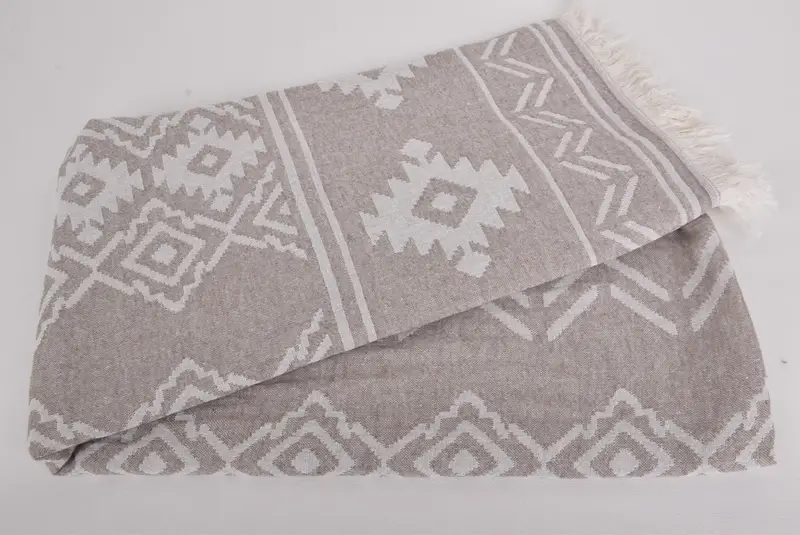 Beach Towel Personalized, Memorial Gift, Personalized Turkish Towel, Monogrammed Beach Towel, 74x40 Cotton Geometric Towel, Absorbent towel - 4