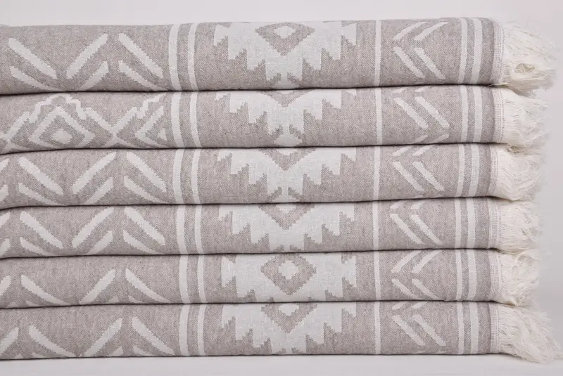 Beach Towel Personalized, Memorial Gift, Personalized Turkish Towel, Monogrammed Beach Towel, 74x40 Cotton Geometric Towel, Absorbent towel - 2