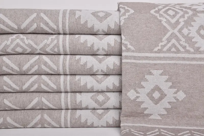 Beach Towel Personalized, Memorial Gift, Personalized Turkish Towel, Monogrammed Beach Towel, 74x40 Cotton Geometric Towel, Absorbent towel - 1