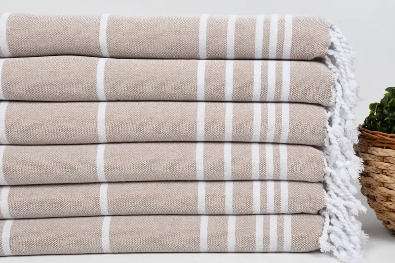 Nakış havlu, seyahat havlu, en iyi arkadaş hediye fikirleri, banyo havlu, 38x18 pamuklu çizgili havlu, monogramlı el havlu, Türk çay havlu - 2