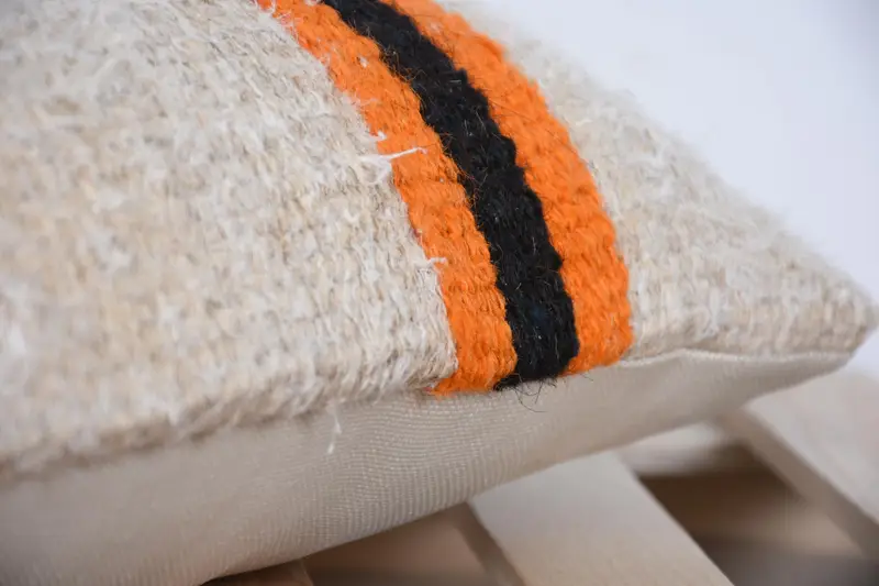Handmade Kilim Cushion, Authentic Cushion, Turkish Rugs Pillow, Pillow Case, 10x20 Beige Pillow Case, Boho Pillow Sham Cover, Boho Pillow - 7