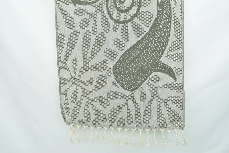40x18 Cotton Whale Design Towel, Wedding Gift, Grandma Gift, Custom Hand Towel, Gifts For Him, Personalized Kitchen Towel, Handmade Gift - 8