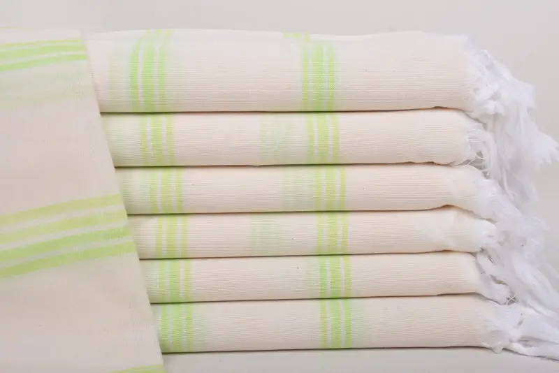 Personalized Bachelorette Pistachio Green Striped Towel, 70x40 Inches