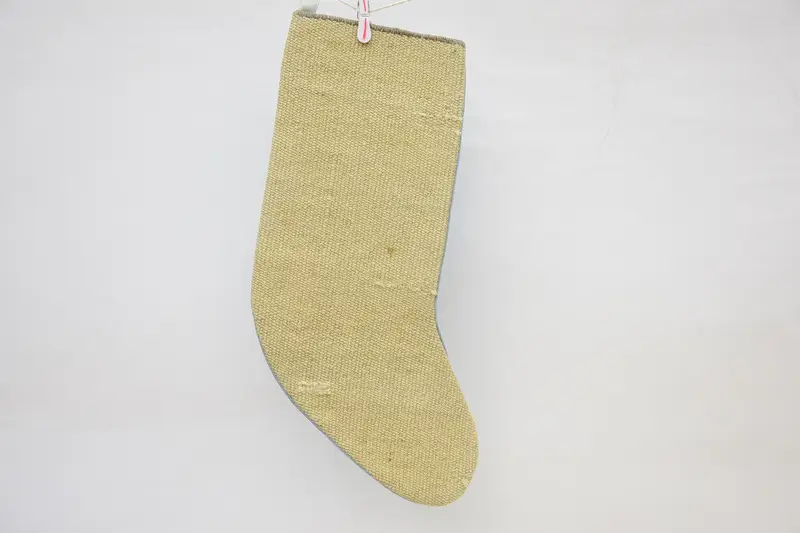 Bej Noel Süsleri Çorabı, 14 İnç Geniş Şenlikli Çorap